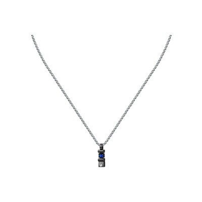 Collier Maserati Sapphire en acier et saphir