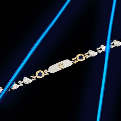 Bracelet Maserati Sapphire en acier et saphir