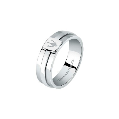 Bague Maserati Iconic en acier, taille 61