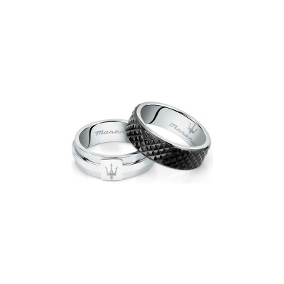 Bague Maserati Iconic en acier, taille 61