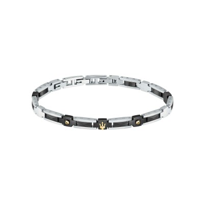 Bracelet Maserati Ceramic en acier doré et céramique