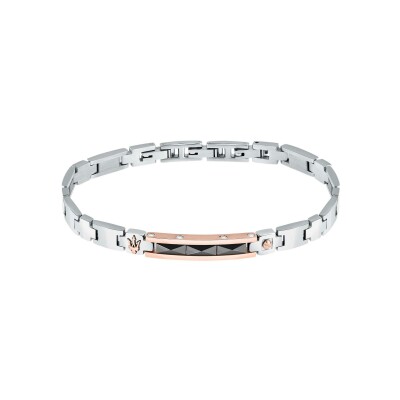 Bracelet Maserati Ceramic en acier doré et céramique