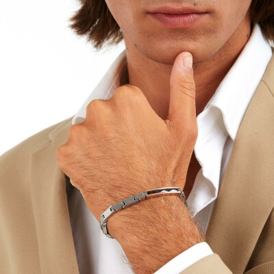 Bracelet Maserati Ceramic en acier doré et céramique