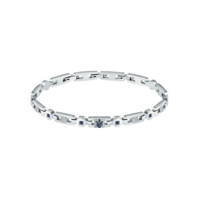 Bracelet Maserati Iconic en acier et pierres de couleurs