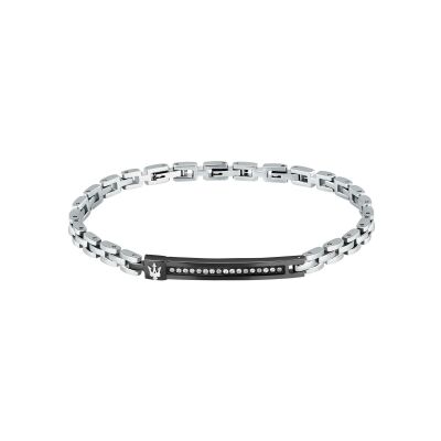 Bracelet Maserati Iconic en acier, céramique et cristal