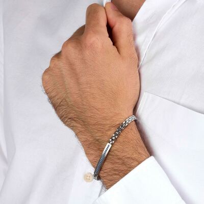 Bracelet Maserati Iconic en acier, céramique et cristal