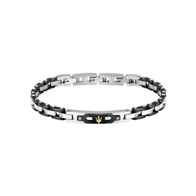 Bracelet Maserati Ceramic Gold en acier et céramique et or jaune 75/1ème