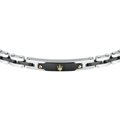 Bracelet Maserati Ceramic Gold en acier et céramique et or jaune 75/1ème