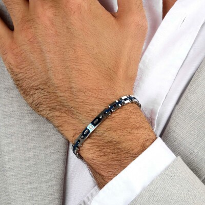 Bracelet Maserati Ceramic Gold en acier et céramique et or jaune 75/1ème