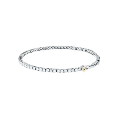 Bracelet Maserati Tennis en acier et oxyde de zirconium