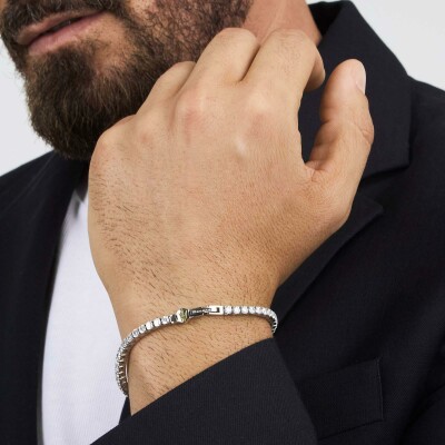 Bracelet Maserati Tennis en acier et oxyde de zirconium