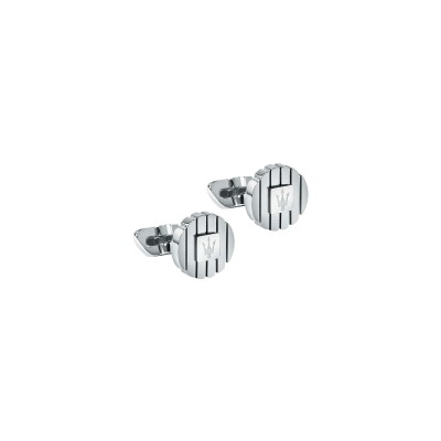 Boutons de manchettes Maserati Iconic en acier