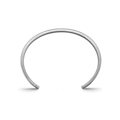 Jonc Herbelin Newporten acier brossé et vis en or jaune