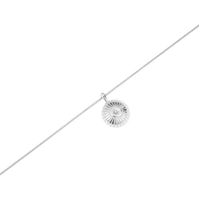 Collier Rosefield Bold Solitary en acier et zircon