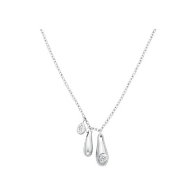 Collier Rosefield Bold Solitary en acier et zircon