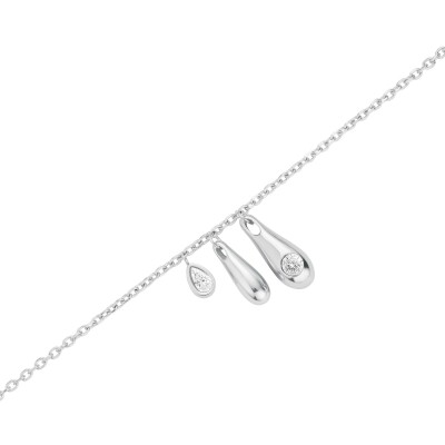 Collier Rosefield Bold Solitary en acier et zircon