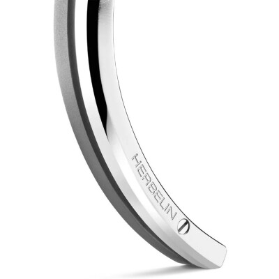 Jonc Herbelin Newport Duo en acier poli et titane sablé