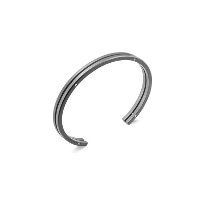 Jonc Herbelin Newport Duo en titane sablé