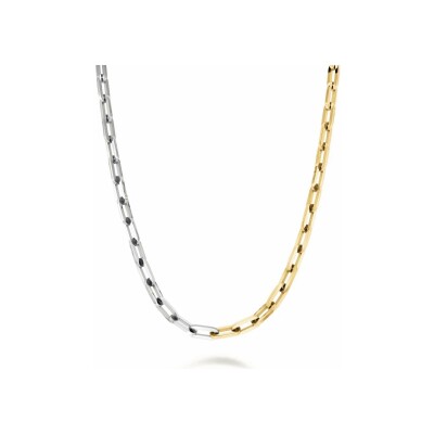 Collier Rosefield chaîne bicolores en acier doré 