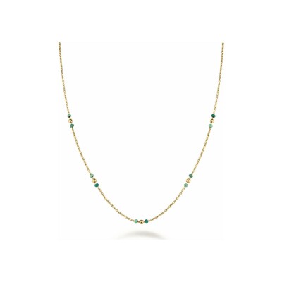 Collier Rosefield pointillé en acier doré 