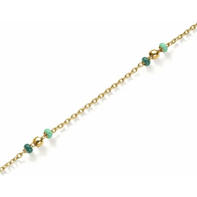 Collier Rosefield pointillé en acier doré 