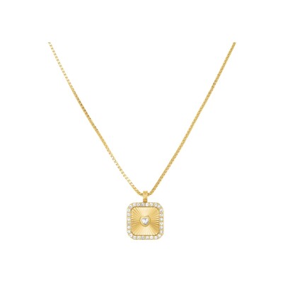 Collier Rosefield en acier doré et cristaux swarovski