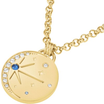 Collier Rosefield en acier doré et cristaux swarovski