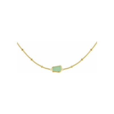 Collier Rosefield pierre fine en acier doré 