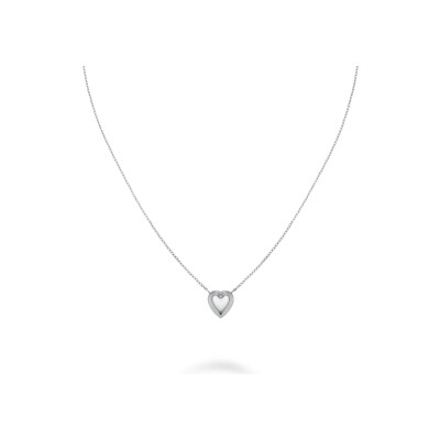 Collier Rosefield en acier plaqué rhodium
