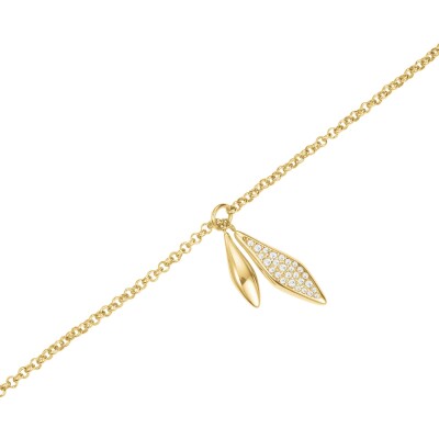 Collier  Rosefield Pavé en acier doré
