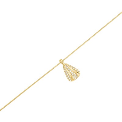 Collier  Rosefield Pavé en acier doré