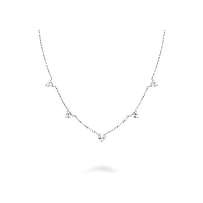 Collier Rosefield en acier plaqué rhodium