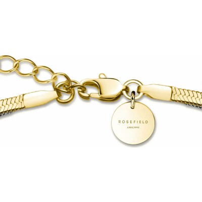 Collier Rosefield serpent bicolore en acier argenté et doré 