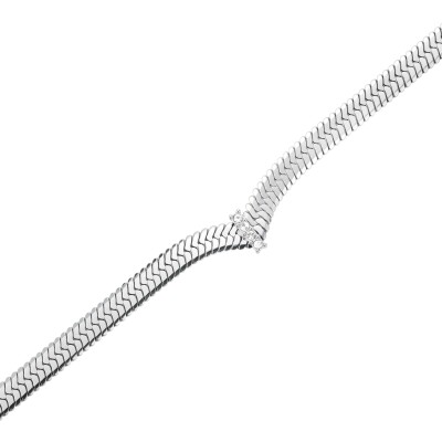 Collier Rosefield Snake Evolution en acier et zircon