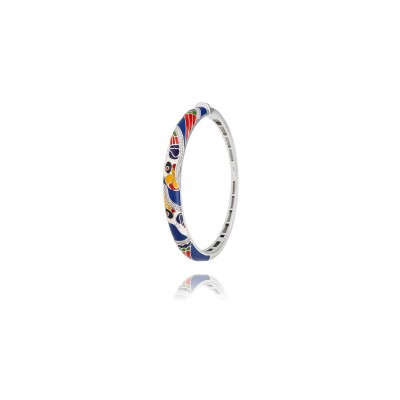 Bracelet jonc Una Storia Toucan en argent rhodié et oxydes de zirconium
