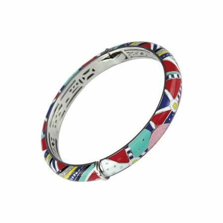 Bracelet jonc Una Storia Africa en argent laqué