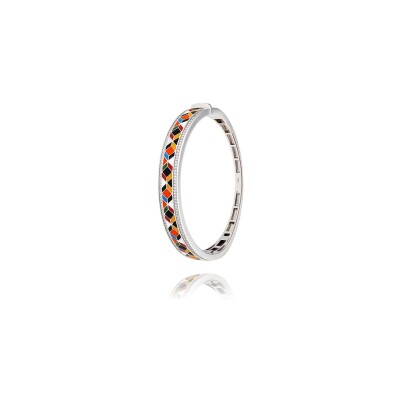 Bracelet jonc Una Storia Siena en argent rhodié et oxydes de zirconium