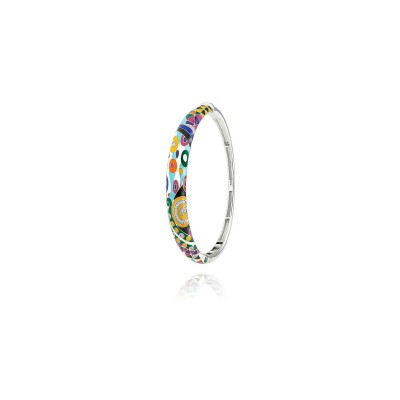 Bracelet jonc Una Storia Marina en argent rhodié et oxydes de zirconium