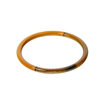 Bracelet jonc ATELIER1811 Joe Caramel en corne naturelle