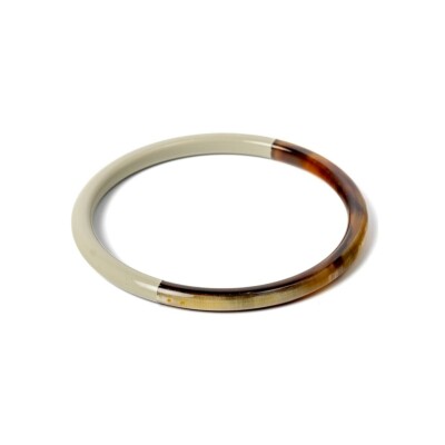 Bracelet jonc ATELIER1811 Joe Ciment en corne naturelle