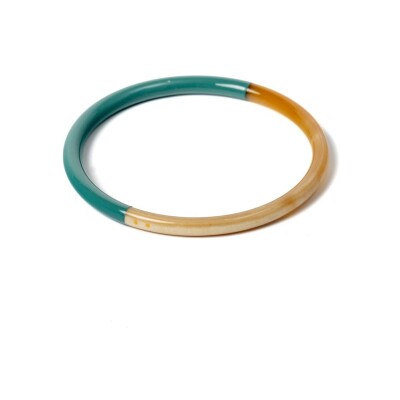 Bracelet jonc ATELIER1811 Joe Eucalyptus en corne naturelle