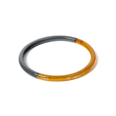 Bracelet jonc ATELIER1811 Joe Gris en corne naturelle