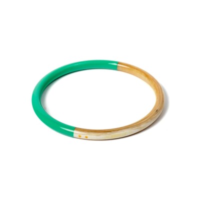 Bracelet jonc ATELIER1811 Joe Lagon en corne naturelle