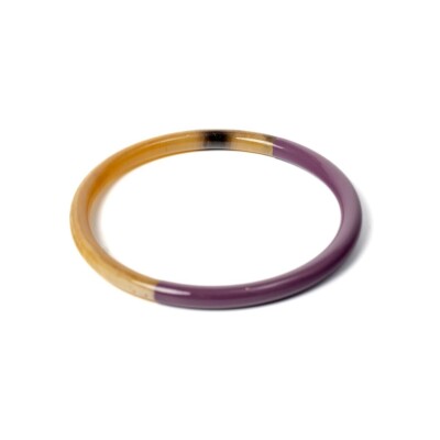 Bracelet jonc ATELIER1811 Joe Lilas en corne naturelle