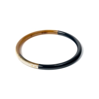 Bracelet jonc ATELIER1811 Joe Marine Noir en corne naturelle