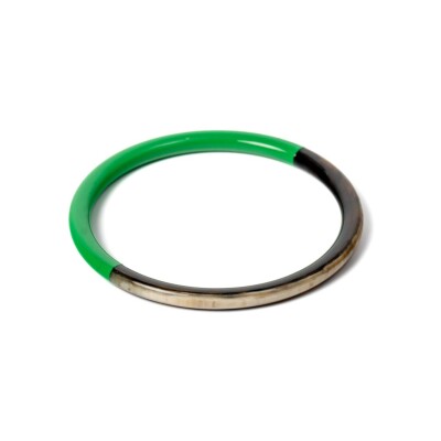 Bracelet jonc ATELIER1811 Joe Menthe en corne naturelle