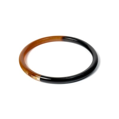 Bracelet jonc ATELIER1811 Joe Noir en corne naturelle
