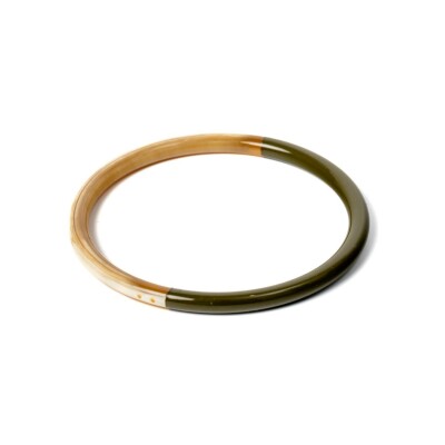 Bracelet jonc ATELIER1811 Joe Olive en corne naturelle