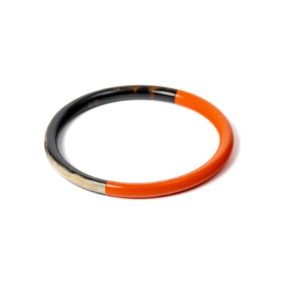 Bracelet jonc ATELIER1811 Joe Orange en corne naturelle