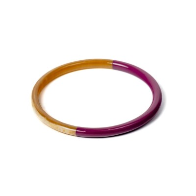 Bracelet jonc ATELIER1811 Joe Prune en corne naturelle
